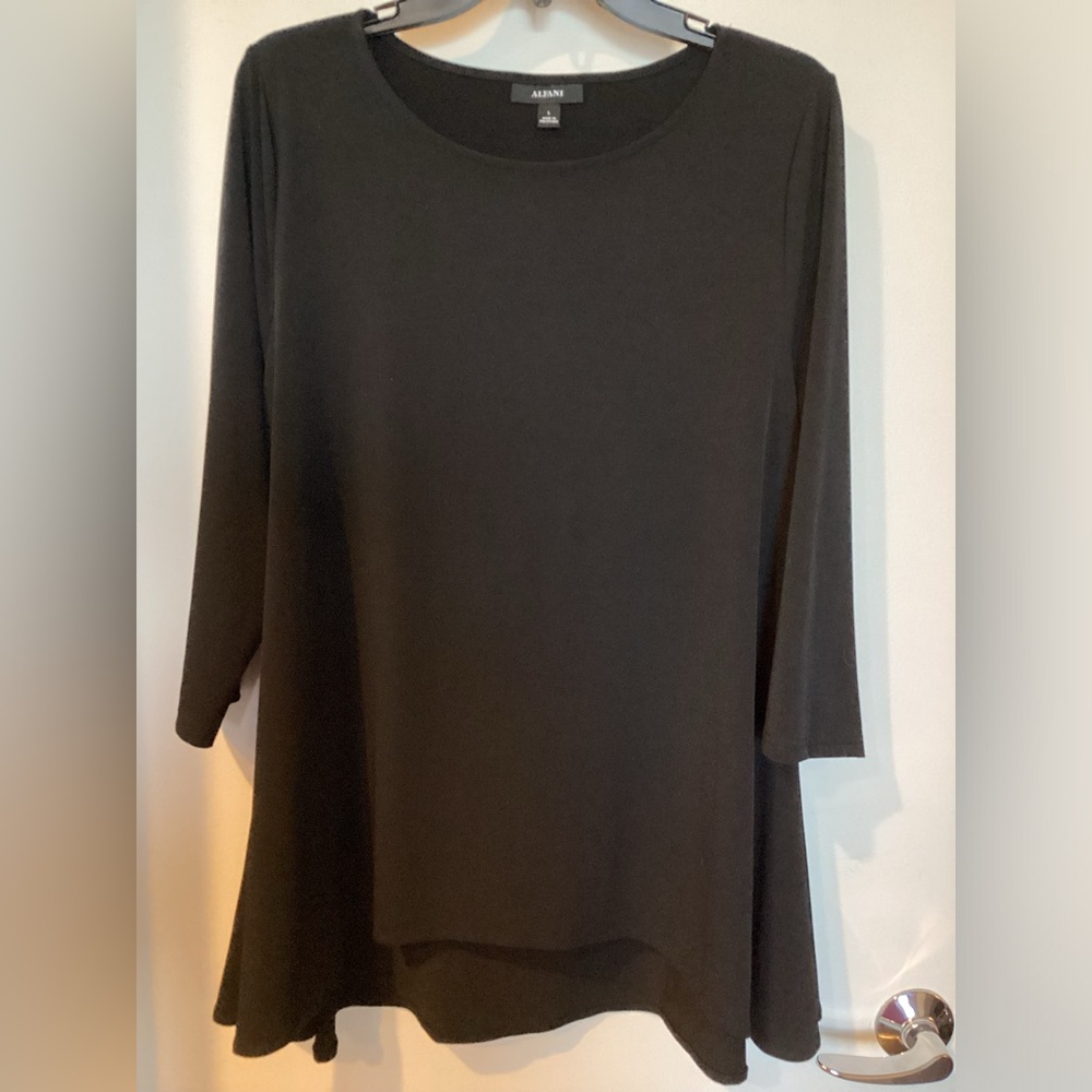 Alfani Elegant Black Women's A-Line Top Size Large
